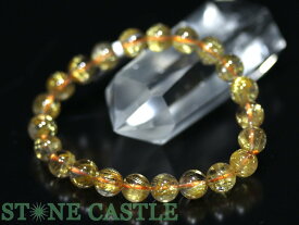 ☆一点物☆【ブレスレット】極太タイチンルチルクォーツ (8A) 7083F (約8.5〜9mm) (鑑別書付) (ケース付)【パワーストーン 天然石 アクセサリー レディース メンズ】