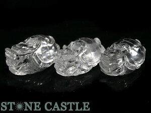 ☆高品質☆【彫刻置物】天然水晶 (3A) 龍亀 (小) 【パワーストーン 天然石 アクセサリー】