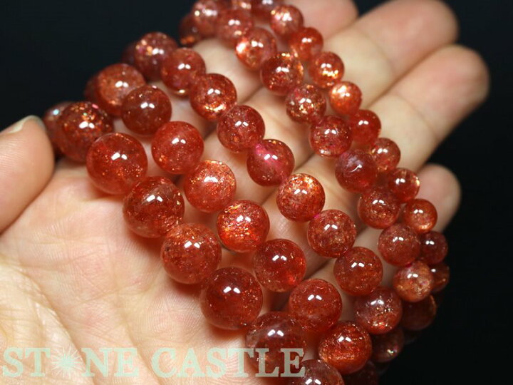 楽天市場】☆高品質☆【ブレスレット】ストロベリーサンストーン (最  