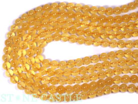 【丸ビーズ】オレンジカルサイト 8mm (ブレスレット約1本分) 【パワーストーン 天然石 アクセサリー 半連売り】