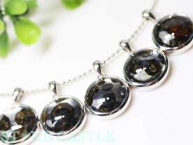 ☆高品質☆【ペンダント】ロシア産 パラサイト セイムチャン隕石 丸型 約14mm 【パワーストーン 天然石 アクセサリー レディース メンズ】