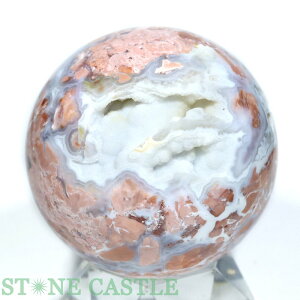 ☆一点物☆【置き石】丸玉 桜ドゥルージー瑪瑙 約67mm No.17【パワーストーン 天然石 アクセサリー レディース メンズ】