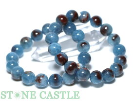☆高品質☆【ブレスレット】ヘマタイトインアクアマリン (約12～12.5mm)【パワーストーン 天然石 アクセサリー レディース メンズ】