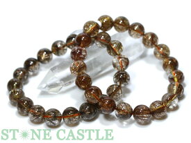 ☆高品質☆【ブレスレット】ブロンズタイチンルチルクォーツ (約11〜11.5mm) (ケース付)【パワーストーン 天然石 アクセサリー レディース メンズ】