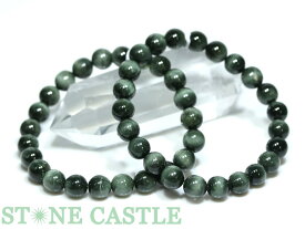 ☆高品質☆【ブレスレット】グリーンルチルキャッツアイ (5A) (約8.5〜9mm)【パワーストーン 天然石 アクセサリー レディース メンズ】