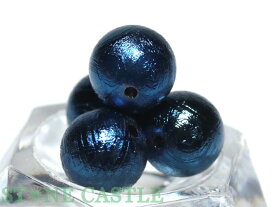 【丸ビーズ】ギベオン隕石(ブルーメタリック) 6mm [1粒売り(バラ売り)]【パワーストーン 天然石 アクセサリー 粒売り】
