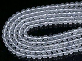 【丸ビーズ】ヒマラヤムーンクォーツ(K2産) 6mm (半連 ブレスレット約1本分)【パワーストーン 天然石 アクセサリー 半連売り】