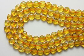 【カットビーズ】シトリンクォーツ ハート型 8mm【パワーストーン 天然石 アクセサリー 1連売り】