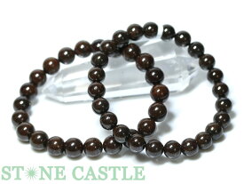 ☆高品質☆【ブレスレット】コンドライト隕石 (サハラ隕石) (約7.5～8mm) (鑑別済) 【パワーストーン 天然石 アクセサリー レディース メンズ】