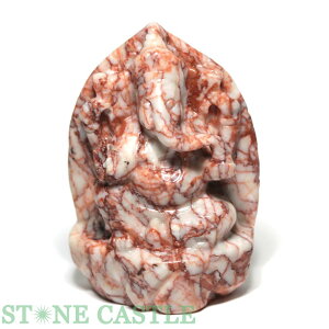 ☆置物一点物☆【彫刻置物】ガネーシャ レッドカンババジャスパー No.01 【パワーストーン 天然石 アクセサリー】