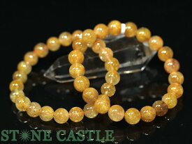 ☆高品質☆【ブレスレット】ヴィーナスヘアルチルクォーツ (約9～9.5mm) 【パワーストーン 天然石 アクセサリー レディース メンズ】