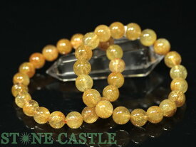 ☆高品質☆【ブレスレット】ヴィーナスヘアルチルクォーツ (約10.5～11mm) 【パワーストーン 天然石 アクセサリー レディース メンズ】