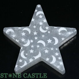 ☆高品質☆【置き石】セレナイト エナジープレート 星型 (スター&ムーン)【パワーストーン 天然石 アクセサリー レディース】