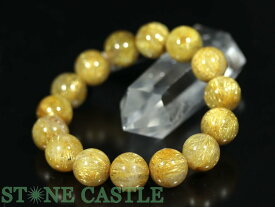 ☆一点物☆【ブレスレット】ゴールデンルチルクォーツ (5A) No.01 (約15〜15.5mm) (ケース付)【パワーストーン 天然石 アクセサリー レディース メンズ】