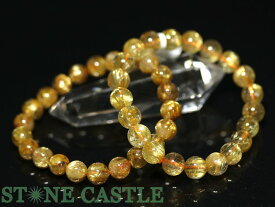 ☆高品質☆【ブレスレット】極太タイチンルチルクォーツ (6A+) (約8.5～9mm) (ケース付) 【パワーストーン 天然石 アクセサリー レディース メンズ】