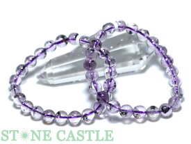 ☆高品質☆【ブレスレット】ロマネサイトインアメジスト (6A) (約7.5～8mm) 【パワーストーン 天然石 アクセサリー レディース メンズ】