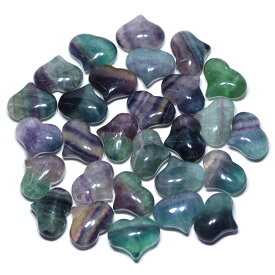 【置き石】カワイイぷっくりハート フローライト[1個売り] 【パワーストーン 天然石 アクセサリー】