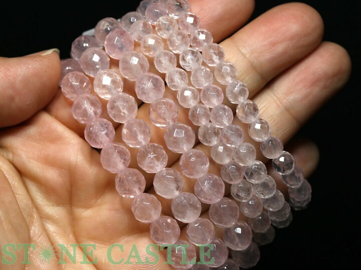楽天市場】☆高品質☆【ブレスレット】ピンクレムリアン水晶 カット 