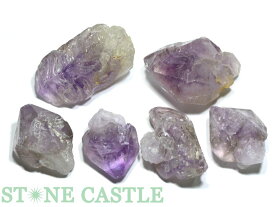 ☆一点物☆【原石】アメジストカテドラル (6個セット) No.25【パワーストーン 天然石 アクセサリー レディース メンズ】