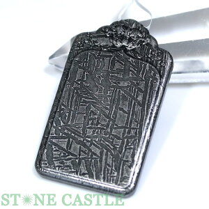 ☆一点物☆【ペンダント】ギベオン隕石 (ガンメタル) 神獣 No.03 【パワーストーン 天然石 アクセサリー レディース メンズ】