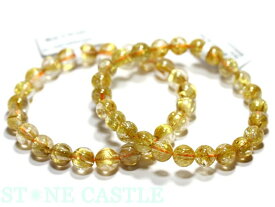 ☆高品質☆【ブレスレット】極太タイチンルチルクォーツ (6A) (約8～8.5mm) (ケース付) 【パワーストーン 天然石 アクセサリー レディース メンズ】