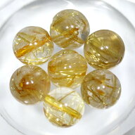 【丸ビーズ】タイチンルチルクォーツ (6A) 10mm [1粒売り(バラ売り)] 【パワーストーン 天然石 アクセサ…