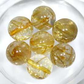 【丸ビーズ】タイチンルチルクォーツ (6A) 10mm [1粒売り(バラ売り)] 【パワーストーン 天然石 アクセサリー】