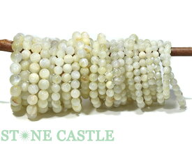 ☆特価アソート☆【ブレスレット】ホワイトムーンストーン (約7〜12mm) (約24〜25本入り) 約500g【パワーストーン 天然石 アクセサリー レディース メンズ】