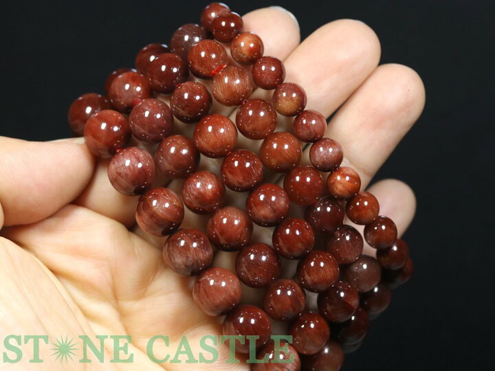 楽天市場】☆高品質☆【ブレスレット】レッドルチルキャッツアイ (5A  