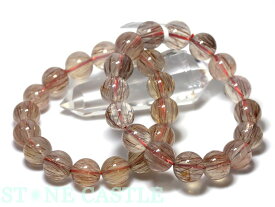 ☆高品質☆【ブレスレット】レッドルチルインムーンクォーツ (3A) (約13〜13.5mm)【パワーストーン 天然石 アクセサリー レディース メンズ】