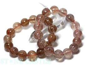 ☆高品質☆【ブレスレット】レッドルチルインムーンクォーツ (3A) (約14〜14.5mm)【パワーストーン 天然石 アクセサリー レディース メンズ】