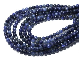 【丸ビーズ】ソーダライト 6mm (ブレスレット約1本分) 【パワーストーン 天然石 アクセサリー 半連売り】
