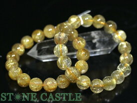 ☆高品質☆【ブレスレット】ゴールデンルチルクォーツ (5A) (約12.5〜13mm) (ケース付)【パワーストーン 天然石 アクセサリー レディース メンズ】
