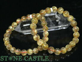 ☆高品質☆【ブレスレット】ゴールデンルチルクォーツ (5A) (約8.5〜9mm) (ケース付)【パワーストーン 天然石 アクセサリー レディース メンズ】
