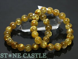 ☆高品質☆【ブレスレット】極太タイチンルチルクォーツ (6A+) (約13.5～14mm) (ケース付)【パワーストーン 天然石 アクセサリー レディース メンズ】