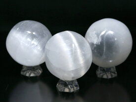 【置き石】セレナイト 丸玉 約65～70mm 【パワーストーン 天然石 アクセサリー】