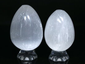 【置き石】セレナイト たまご型 (大) 【パワーストーン 天然石 アクセサリー】