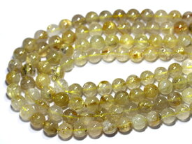 【丸ビーズ】ルチルクォーツ (2A) 12mm (半連 ブレスレット約1本分)※DM便・ネコポス不可※【パワーストーン 天然石 アクセサリー 1連売り】