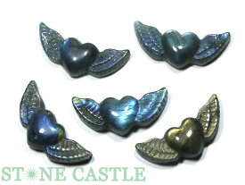 ☆高品質☆【彫刻置物】天使のハート ラブラドライト【パワーストーン 天然石 アクセサリー】