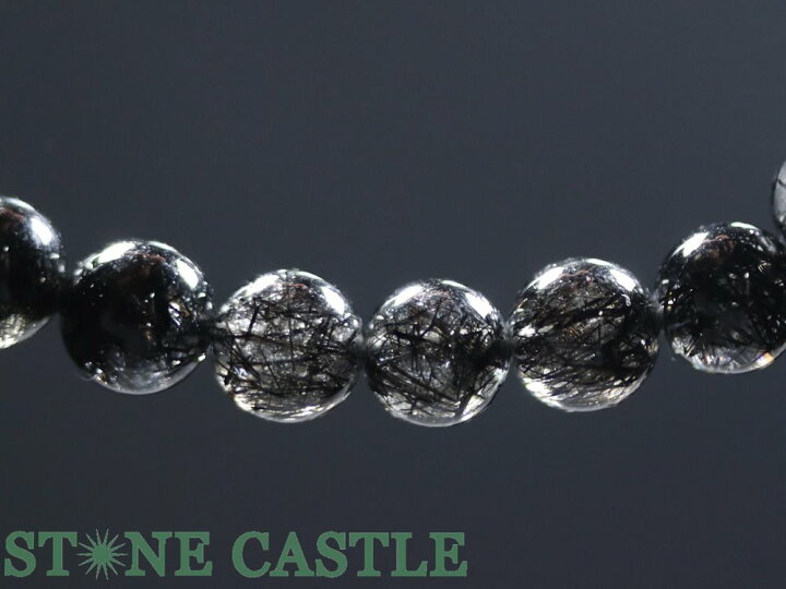 楽天市場】☆高品質☆【ブレスレット】花火ブラックルチルクォーツ (約 