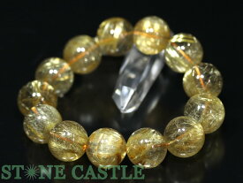 ☆一点物☆【ブレスレット】極太タイチンルチルクォーツ (6A) No.02 (約19mm) (ケース付)※DM便・ネコポス不可※【パワーストーン 天然石 アクセサリー レディース メンズ】