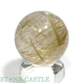 ☆一点物☆【丸ビーズ】極太タイチンルチルクォーツ (6A) 約20mm [1粒売り] No.06【パワーストーン 天然石 アクセサリー 粒売り】