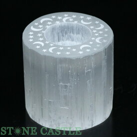 ☆高品質☆【置き石】セレナイト キャンドルホルダー (スター&ムーン) 各種【パワーストーン 天然石 アクセサリー 半連売り】