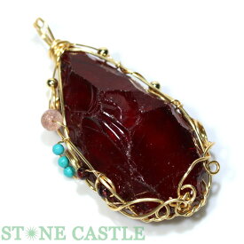 ☆一点物☆【ペンダント】アンダラクリスタル (アメリカ・シエラネバダ産) ルビーレッド No.20【パワーストーン 天然石 アクセサリー レディース メンズ】