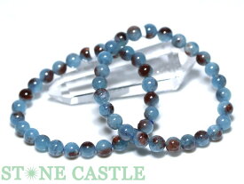 ☆高品質☆【ブレスレット】ヘマタイトインアクアマリン (約7～7.5mm)【パワーストーン 天然石 アクセサリー レディース メンズ】