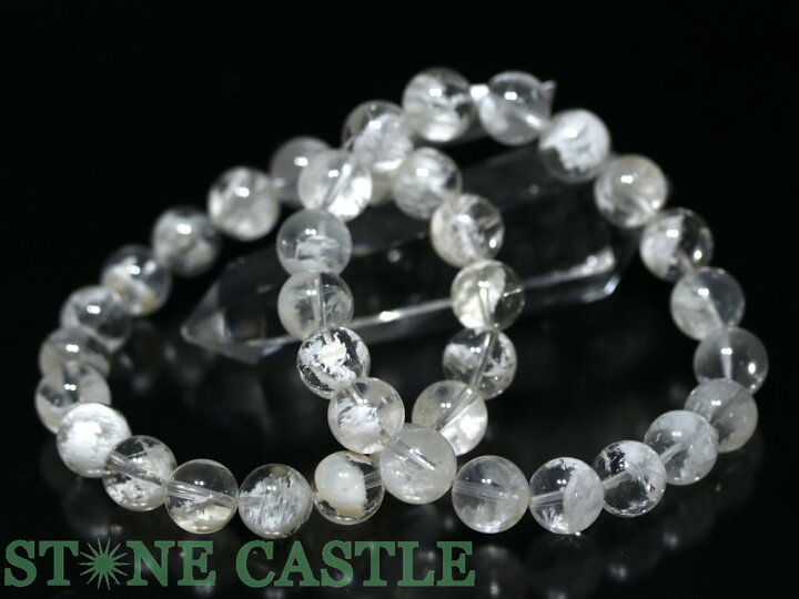 楽天市場】☆高品質☆【ブレスレット】ホワイトスノーガーデンクォーツ  