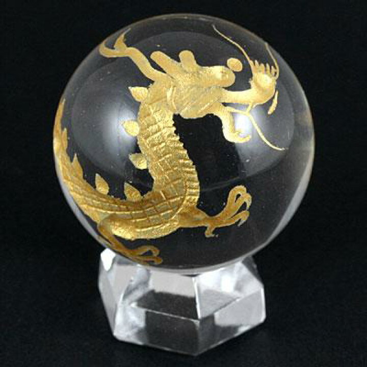 楽天市場】【彫刻置物】丸玉 水晶50mm (金彫り) 青龍 ※DM便・ネコポス 