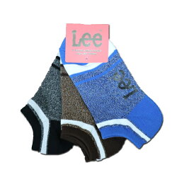 Leeレディース3PソックスSNライン杢size:23-25