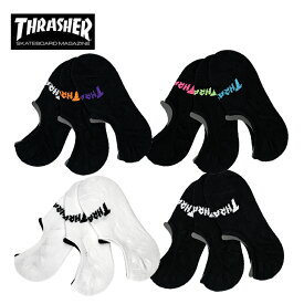 決算セール　メンズソックス【THRASHER】スラッシャーメンズ3Pソックス靴下スニーカインカバー　送料無料