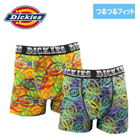 【スーパーセールP10倍】Dickies メンズ ボクサーパンツ　フィット　総柄ロゴ　つるつる　単品　前閉じ　ディッキーズ 送料無料